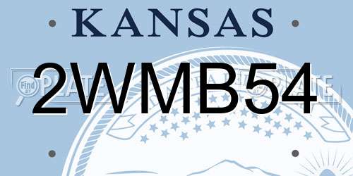 2WMB54 Kansas License Plate