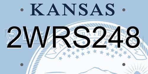 2WRS248 Kansas License Plate
