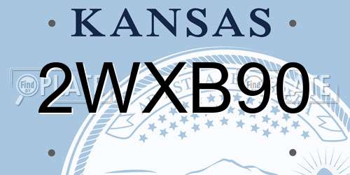 2WXB90 Kansas License Plate