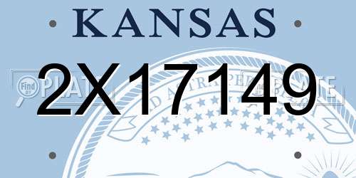 2X17149 Kansas License Plate