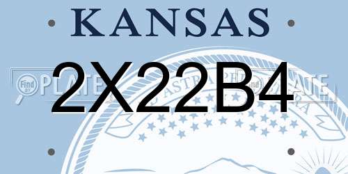 2X22B4 Kansas License Plate