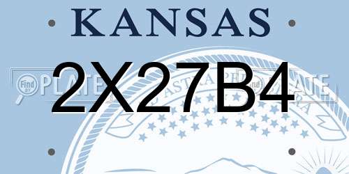 2X27B4 Kansas License Plate