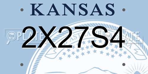 2X27S4 Kansas License Plate