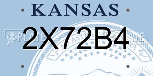 2X72B4 Kansas License Plate
