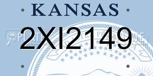 2XI2149 Kansas License Plate