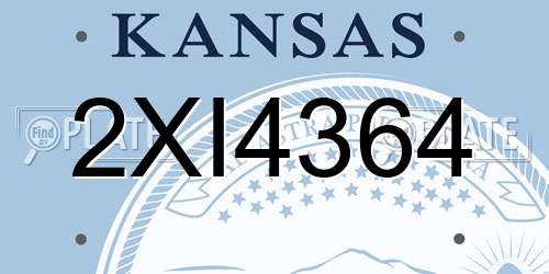 2XI4364 Kansas License Plate