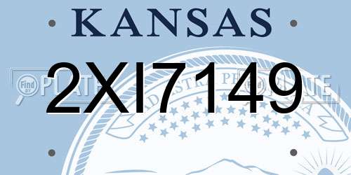 2XI7149 Kansas License Plate