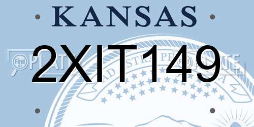2XIT149 Kansas License Plate