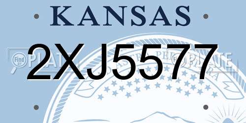 2XJ5577 Kansas License Plate