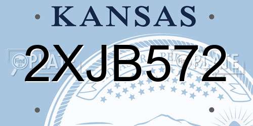 2XJB572 Kansas License Plate