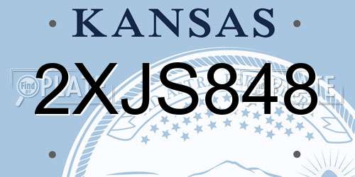 2XJS848 Kansas License Plate