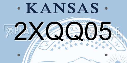 2XQQ05 Kansas License Plate