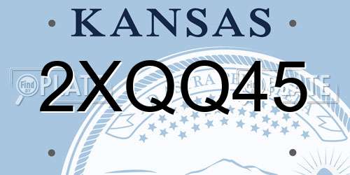2XQQ45 Kansas License Plate
