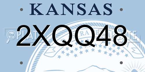2XQQ48 Kansas License Plate