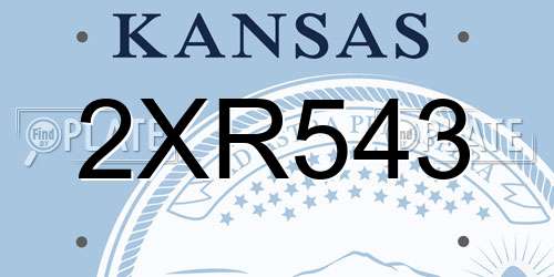 2XR543 Kansas License Plate