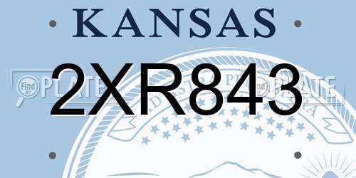 2XR843 Kansas License Plate