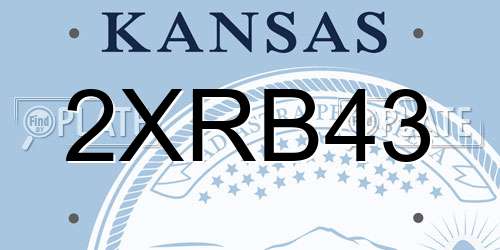 2XRB43 Kansas License Plate