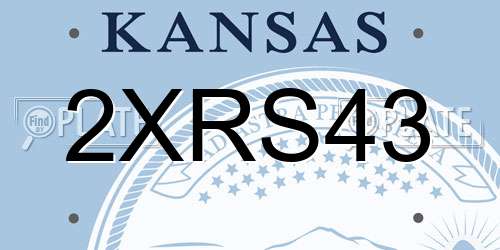 2XRS43 Kansas License Plate