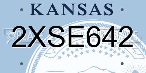 2XSE642 Kansas License Plate