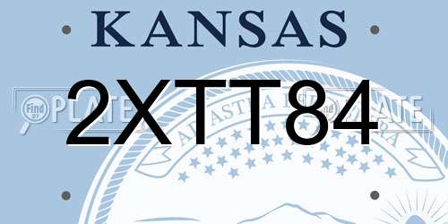 2XTT84 Kansas License Plate