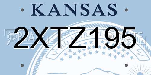 2XTZ195 Kansas License Plate
