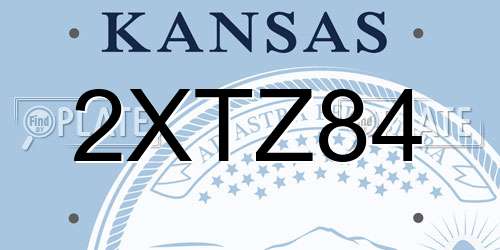 2XTZ84 Kansas License Plate