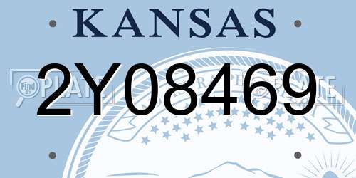 2Y08469 Kansas License Plate