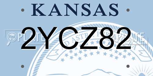 2YCZ82 Kansas License Plate