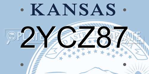 2YCZ87 Kansas License Plate