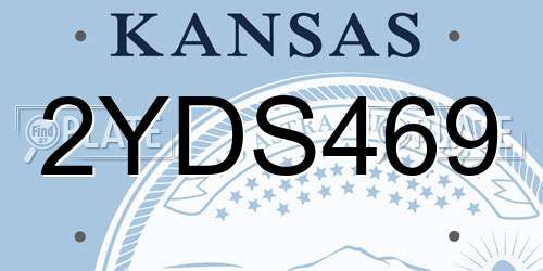 2YDS469 Kansas License Plate