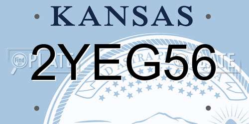 2YEG56 Kansas License Plate