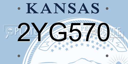 2YG570 Kansas License Plate