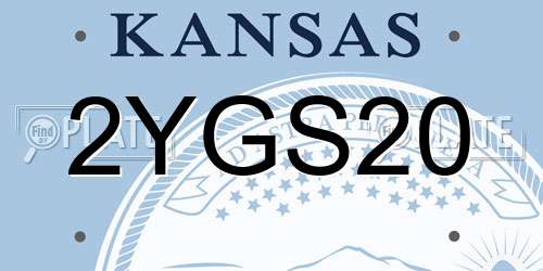 2YGS20 Kansas License Plate