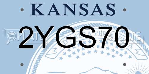 2YGS70 Kansas License Plate