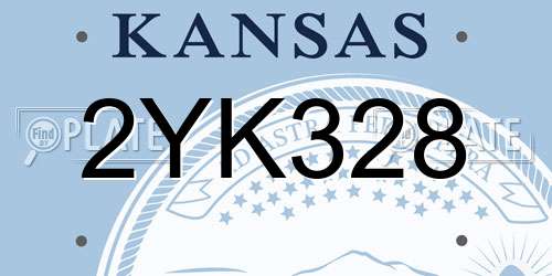 2YK328 Kansas License Plate