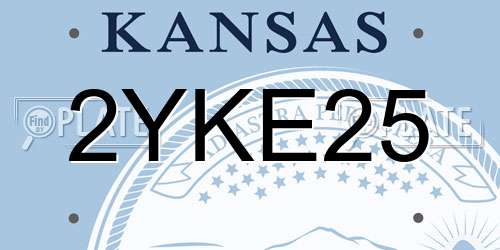 2YKE25 Kansas License Plate