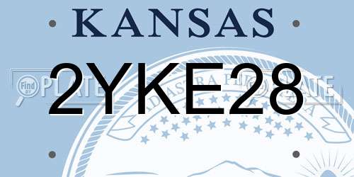 2YKE28 Kansas License Plate