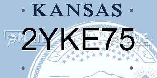 2YKE75 Kansas License Plate