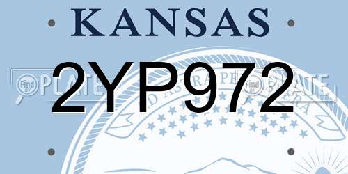 2YP972 Kansas License Plate
