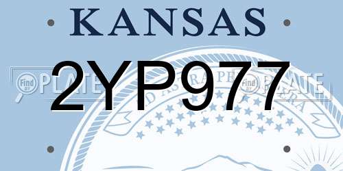 2YP977 Kansas License Plate