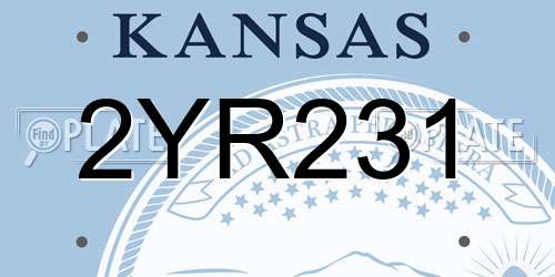2YR231 Kansas License Plate