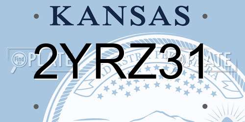 2YRZ31 Kansas License Plate