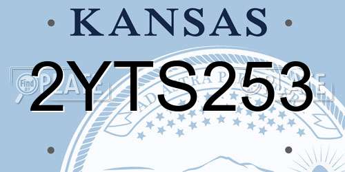 2YTS253 Kansas License Plate