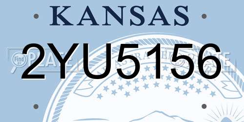 2YU5156 Kansas License Plate