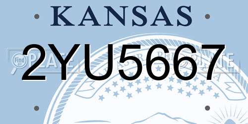 2YU5667 Kansas License Plate