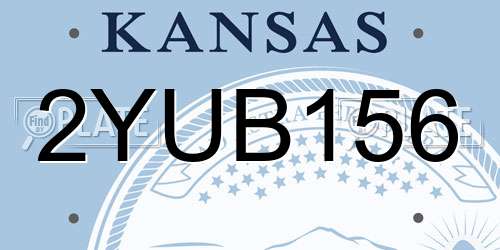 2YUB156 Kansas License Plate