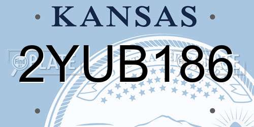 2YUB186 Kansas License Plate