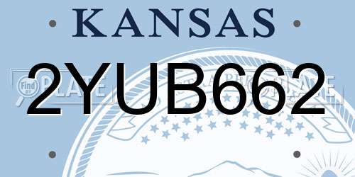 2YUB662 Kansas License Plate