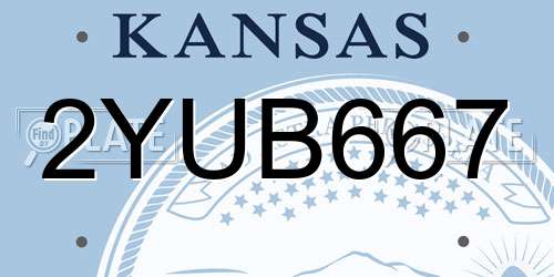 2YUB667 Kansas License Plate