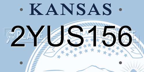 2YUS156 Kansas License Plate